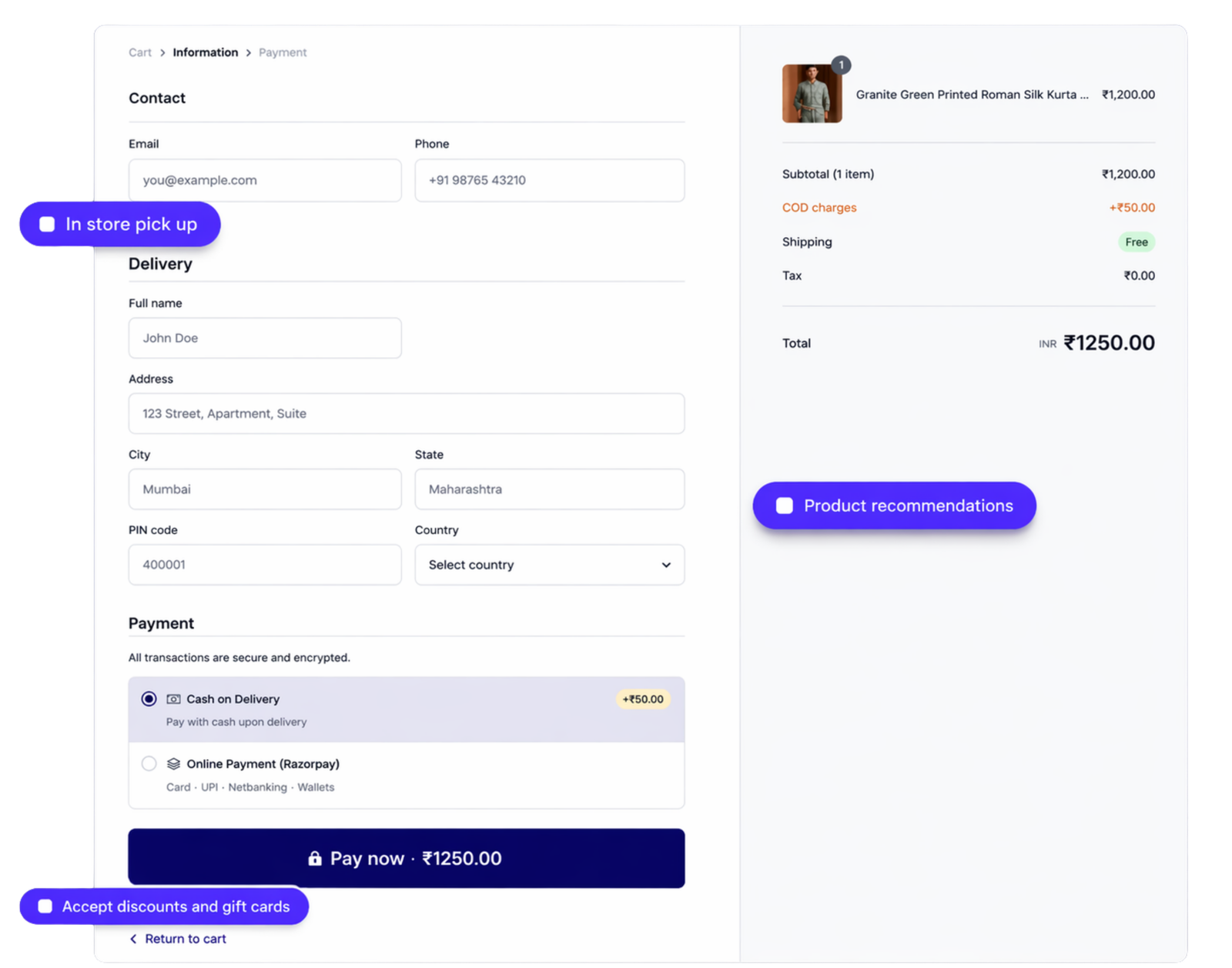 Checkout UI